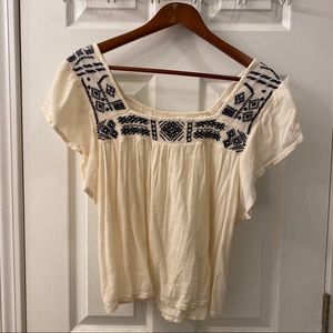 Hollister Embroidered Top